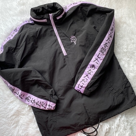 Samii & Ryan lilac and black windbreaker half zip jacket - Picture 1 of 7